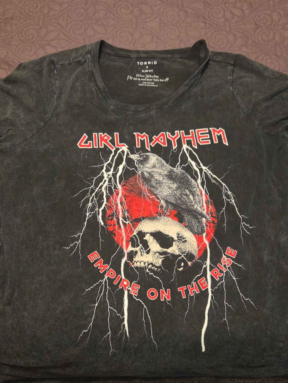 Torrid Black Graphic 'Girl Mayhem' Skull Tee